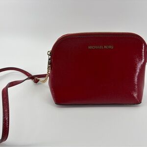 Michael Kors Red Patent Leather Crossbody Bag, Pre-Owned